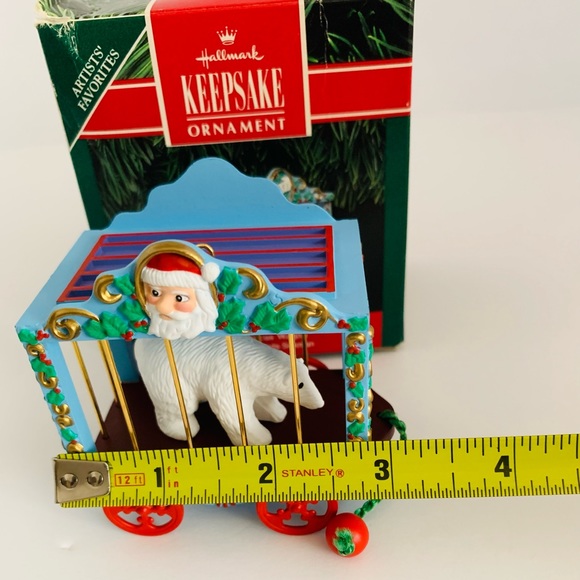 Vintage Hallmark Christmas Ornament Polar Circus Wagon. Polar Bear Ornament - Picture 10 of 10